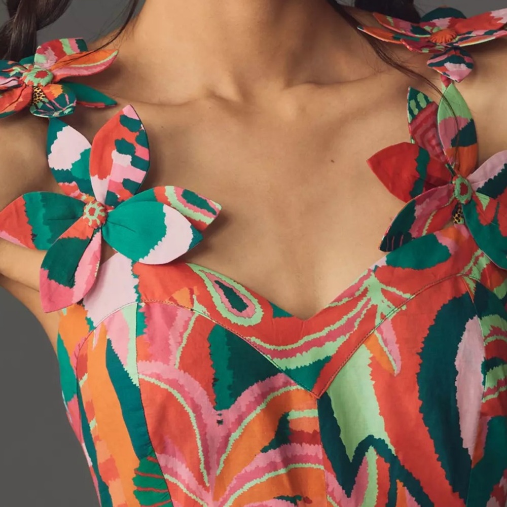 Anthropologie Farm Rio Palm Midi Dress *zipper flaw*
wedding guest dress - Picture 2 of 12